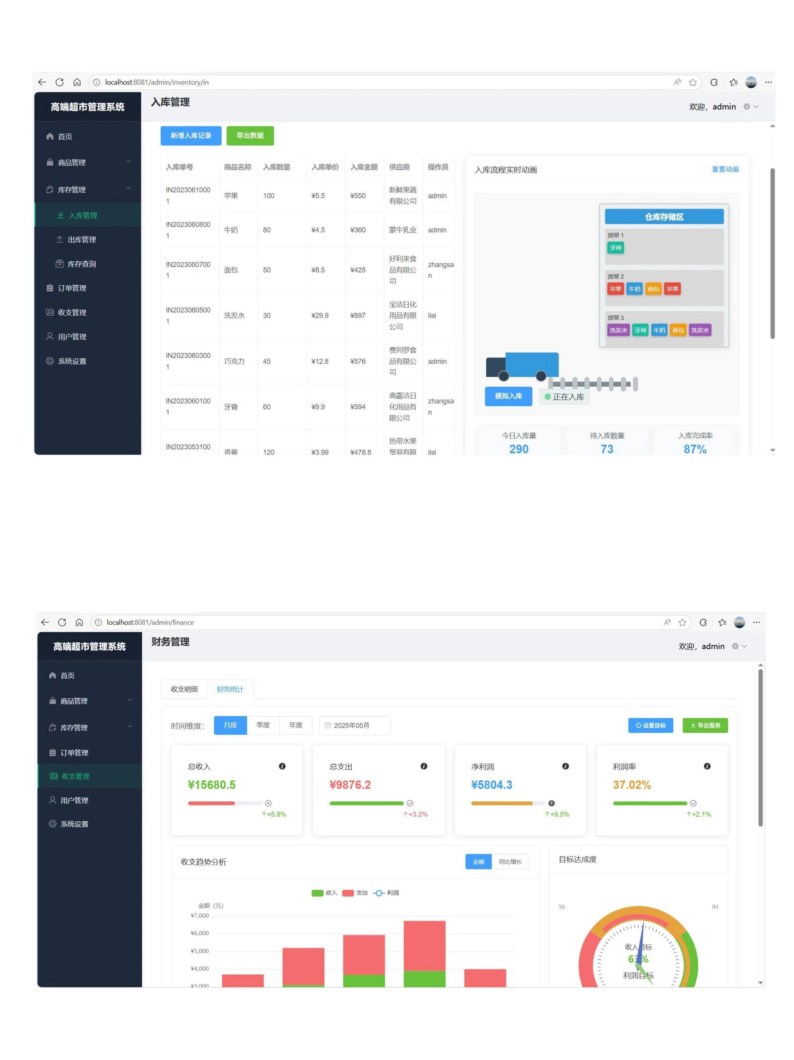 avaweb超市管理系统，web项目！超市进销管理系统。