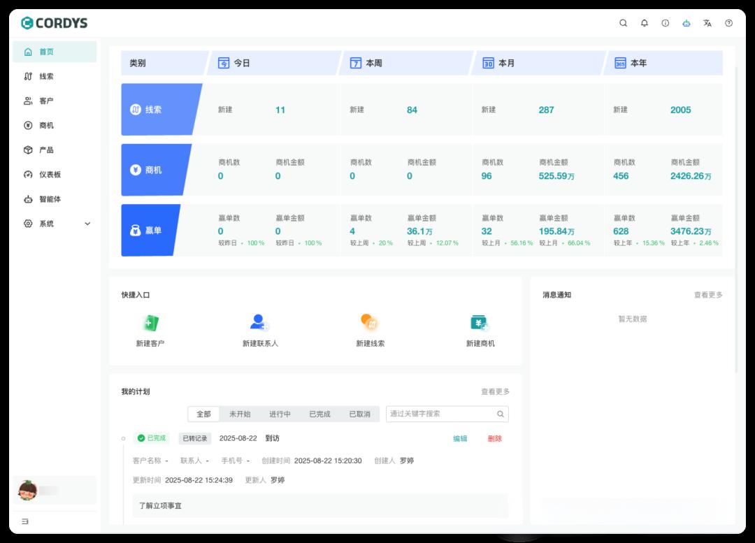 功能超完善的开源AI客户关系管理系统(CRM)，助你快速构建企业客户信息平台